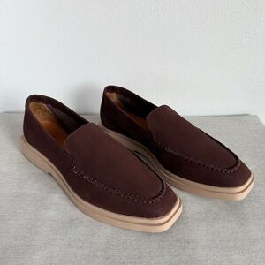 Clergerie Oscar Nubuck Loafers Leather Brown EU 36.5 US 6.5 Platform $370